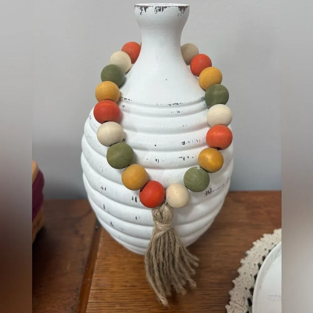 Autumn Beaded Loop Garland Fall Decor Holiday Tier Tray Decor Tabletop Decor